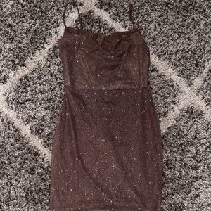 Windsor Sparkling Brown Mini Dress